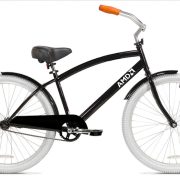 A bicycle leaning against a wall