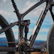 A close up of a metal wheel